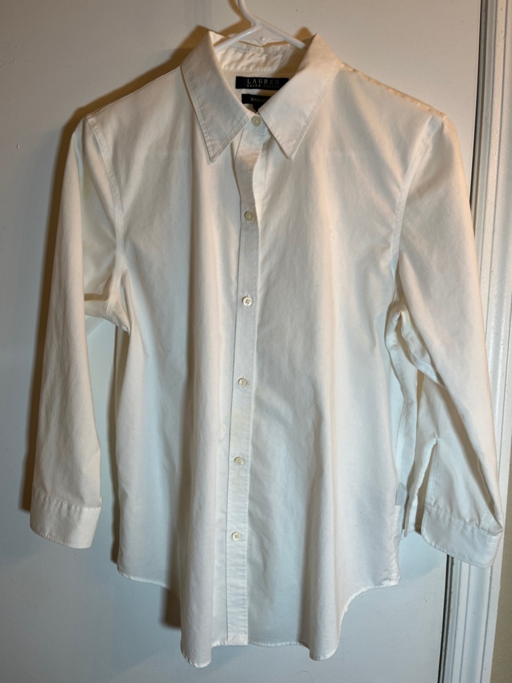Lauren Ralph Lauren White Classic Button-Up Blouse